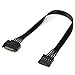 J&D 15 Pin SATA Power Extension Cable (2 Pack), Sata Male to Female Cable, Sata Power Cable Extension, 10 inch, Black