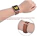 PEAK ZHANG Compatible Iwatch Band 42mm 44mm M/L Women Men Genuine Leather Replacement Strap Compatible iWatch Series 3 Gold/Series 4 Gold Aluminium, Light Brown