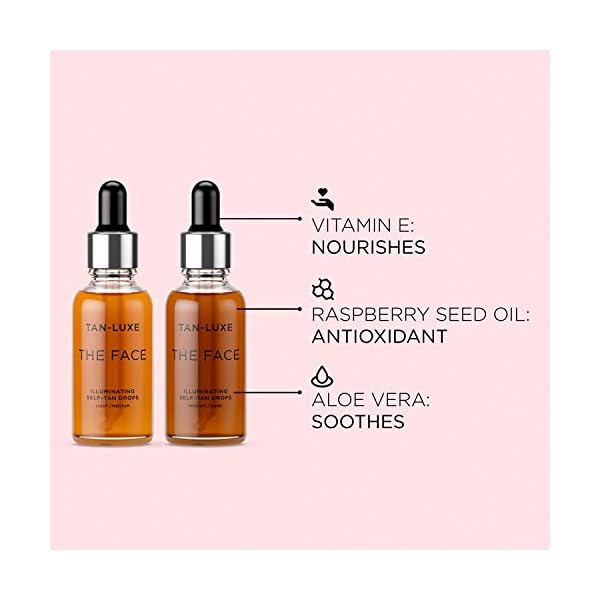 Tan-Luxe-THE-FACE-Self-Tan-Drops-LightMedium-30-ml-Add-Tanning-Drops-to-Skin-Care-for-Custom-Face-Tan-Cruelty-Free-Vegan Tan Luxe THE FACE Self Tan Drops, Medium (30 ml) Add Tanning Drops to Skin Care for Custom Face Tan, Cruelty Free…