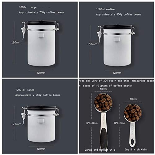 GAONAN Edelstahl-versiegelter Tank, Kaffeebohnen, Kaffeepulverspeicher, einseitiges Auslassventil, CO2-Release-Ventil… – Bild 5