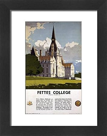 Media Storehouse Framed 16x12 Print of Fettes College, LMS poster, 1923