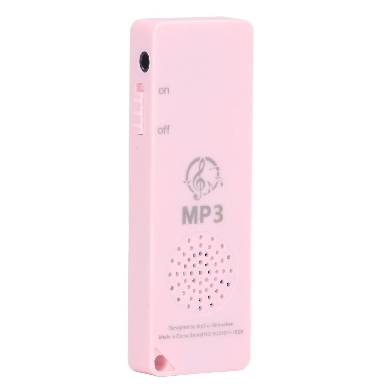 ASHATA MP3 Player, Portable Music Player for Students, Lossless Sound Compact Mini MP3 Player, Supports up to 64GB Memory Card, for Running Cycling Studying(pink)