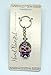 Hand Painted Polyresin Sugar Skull Keychain - Purple