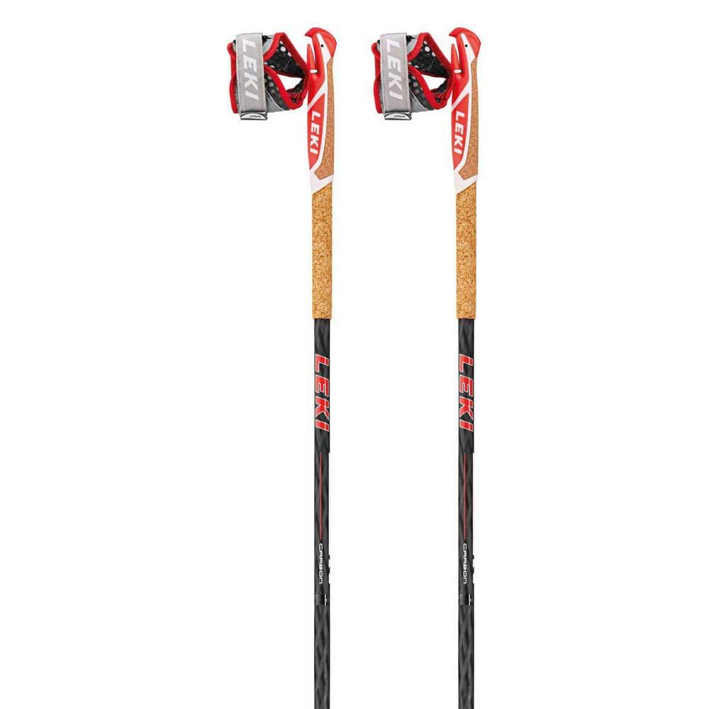 LEKI Vertical K Trail Running Poles, White/Neon Red, 110 cm