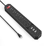 POWERADD Power Strip Non Surge Protector with 6 Outlets, 3-Port USB Ports, Wall Mountable 6ft Heavy Duty Extension Cord, Can Be Used on Cruise Ship - 1 Pack