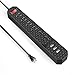 Poweradd 6-Outlet Power Strip Surge Protector with 3-Port Smart USB Charger, 6-foot Heavy Power Cord - Black