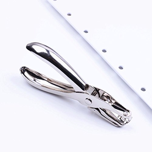6 Pack Metal Hole Punchers Single Hole Punch Paper Puncher Ticket for School, Home and Office,1/4 Inch Holes - Thumbnail 2