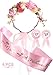 MEANT2TOBE Baby Shower Decoration for Mom To Be and Dad To Be, Pink, Brown Flowers style Tiara + Pink & Silver Sash + Pink & White Daddy to be pin, Maternity Christmas Gift for Her nd Him