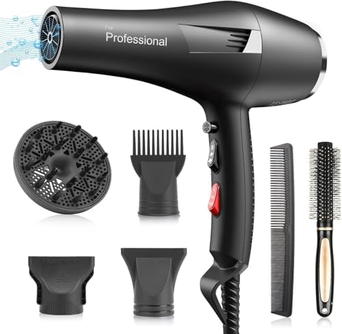 Faszin Ionic Hair Dryer, Salon Professional Blow Dryer 2400W AC