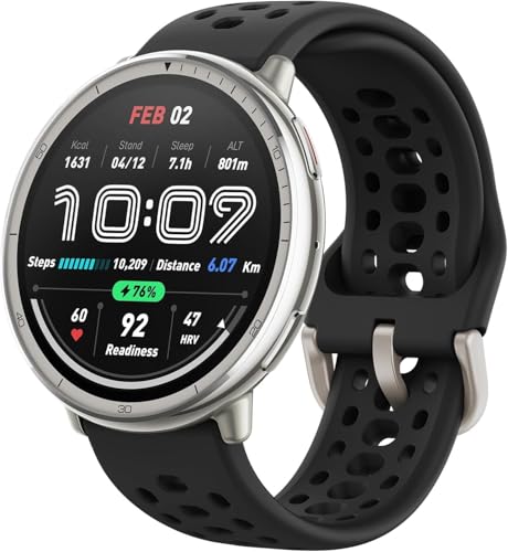 Amazfit Active 2 Smart Watch 44mm, AI, Controllo Vocale, GPS e Mappe incluse, Batteria da 10 Giorni, 160+ Modalità Sportive, Resistente allAcqua 5 ATM per Android e iPhone, Nero