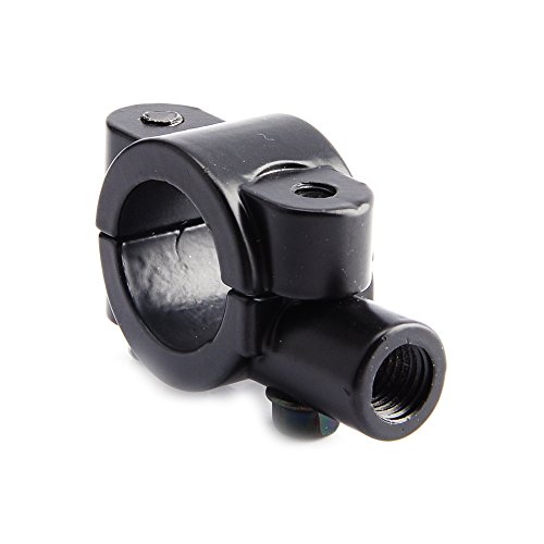 Yosoo Universal Motorcycle Rear View Mirror Mount 10mm Fit on 7/8" /22mm Handlebar,Aluminum Black