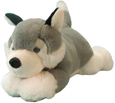 husky de peluche gigante