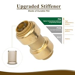 JUWO 12-Pack 1/2" Push to Connect Coupling for