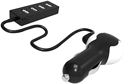 IPOWKING Android Car Charger 3.1A Mini 5 Port Car Charger USB Hub Quick Charge Universal Powered Charger USB Car for Apple iPhone, iPad, Samsung, HTC (White)