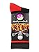 MadSportsStuff Lacrosse Socks with Lacrosse Sticks and Flaming Skull Athletic Crew Socks (Black/Red, Medium)