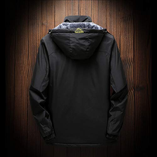 Men's Winter Windbreaker Jacket Fleece Lined Winter Thicken Hiking Running Parka Jacket with Hoodie by Lowprofile