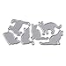 Dream_light Metal Cutting Dies, Embossing Stencil Template Mould for DIY Scrapbooking Photo Album Paper Card Making Craft Wedding Party Decoration Gift, Die-Cuts (Six Cats and Two Fishes)