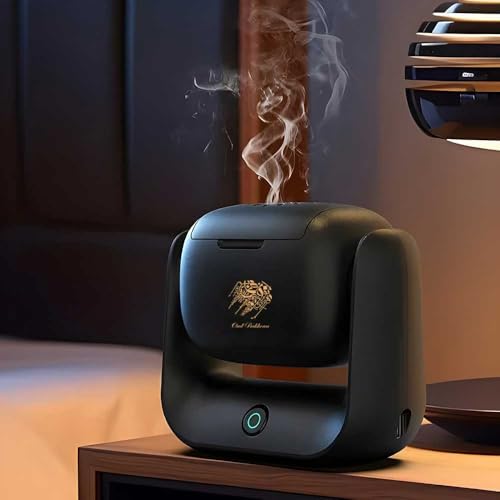 Smart Bakhoor Burner 90° Rotational, High-capacity Rechargeable Battery, Portable & Multi-Purpose For Home,Car &Office