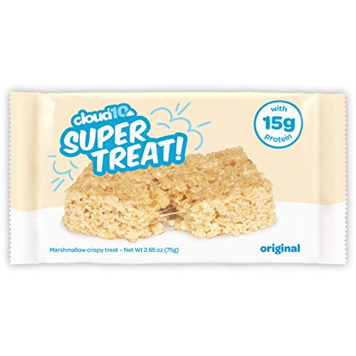 Cloud10 High Protein, Gluten Free, Dairy Free, Kosher, No Artificial Sweeteners, Peanut Free, Non-GMO, Marshmallow Crispy Treats, Original (Pack of 10) (Packaging may vary)