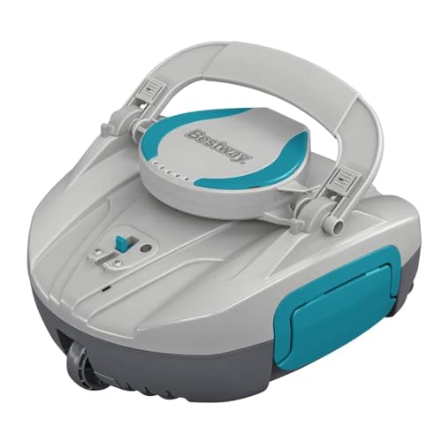 Bestway Robotic Pool Cleaner, Cordless Pool Vacuum for Above Ground Pool, 30Mins Cleaning Time, Automatic Robot Pool Vacuum