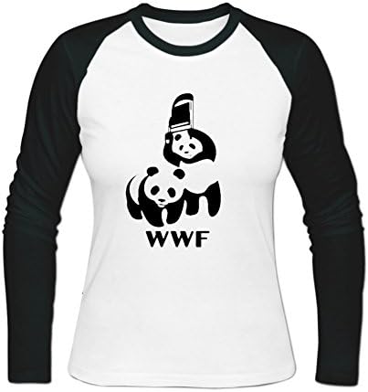 WWF Funny Panda Bear Wrestling Baseball Shirt for Womens