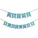 Blue Birthday Party Decorations, Happy Birthday Banner, 14 Paper Pom Poms, 2 Paper Lanterns, 2 Paper Fans - Men Girls Kids, Baby Shower, Boys' 1st Birthday Party Supplies