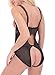 XIMAN Women Plus Size One-piece Bodysuit Teddy Sexy Lingerie (Black,XXXXXL)