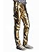 CIC Collection Men's Metallic Shiny Jeans Gold,Gold,32
