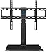 PERLESMITH Universal Swivel TV Stand / Base - Table Top TV Stand for 37-65 inch LCD LED TVs - Height Adjustable TV Mount Stand with Tempered Glass Base, VESA 600x400mm, Holds up to 88lbs primary