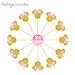 Pack of 24 Pink And Gold Glitter Minnie Inspired Cupcake Toppers Girls Birthday Party Decorations