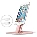 Twelve South Hirise Deluxe for iPhone/Ipad/Smartphone, Rose Gold | Adjustable Charging Stand w/Lightning + MicroUSB Cables