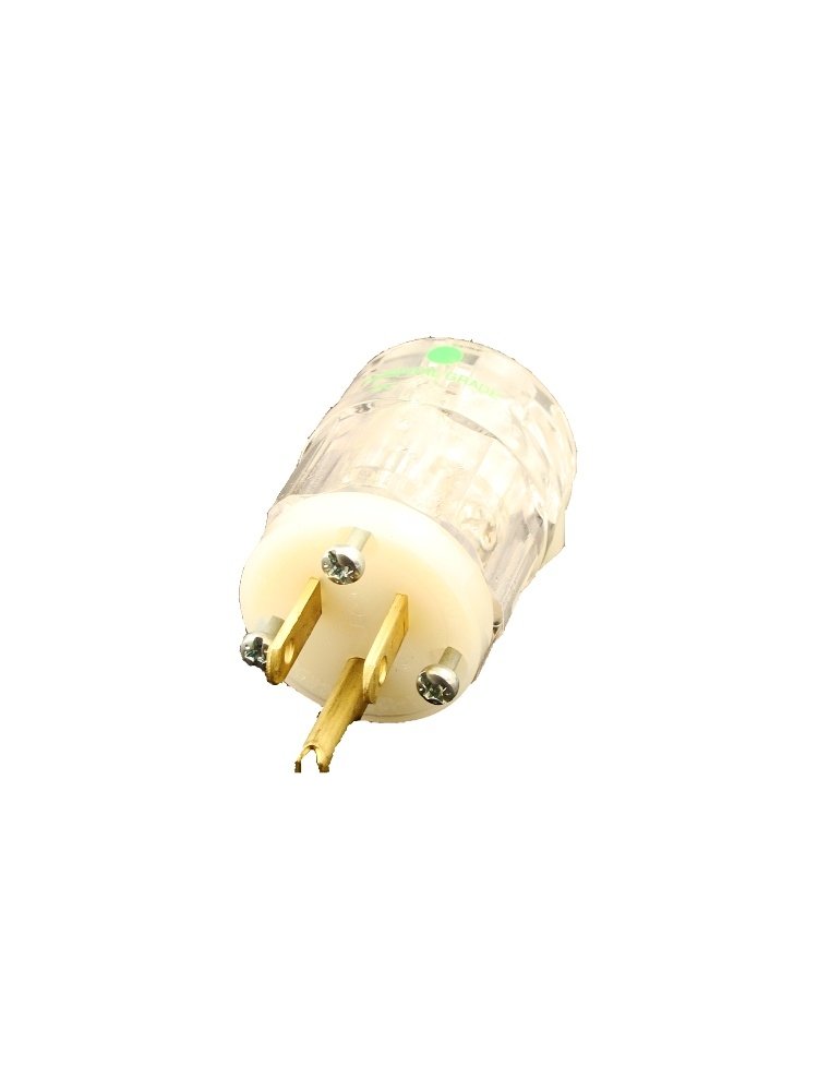 Leviton 8215-CT 15 Amp, 125 Volt, Hospital Grade, Plug, Straight Blade, Grounding, Transparent
