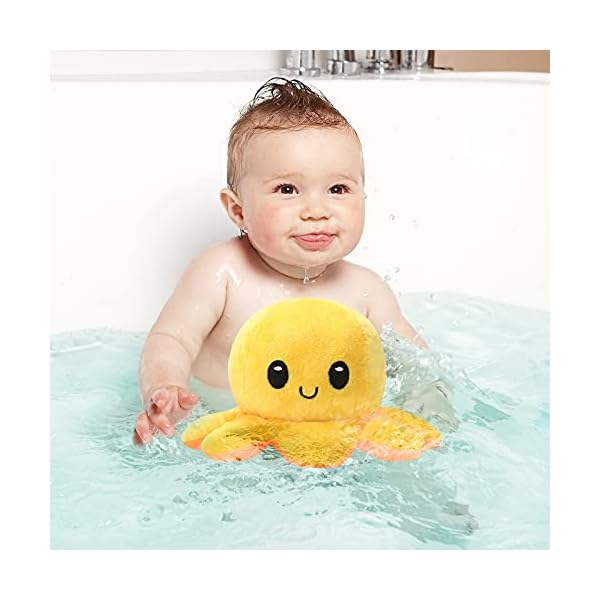 Weilisi-Reversible-Octopus-Plush-ToyOctopus-Reversible-PlushieDouble-Sided-Flip-Mood-Octopus-for-KidsGirlsBoysFriends-orange Weilisi Reversible Octopus Plush Soft Toy 20 cm,Octopus Reversible Plushie,Double Sided Flip Mood Octopus Gift for Kids…