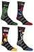 SockShop Men's 4 Pair Marvel Comics Mix Hulk, Spider-Man, Ironman & Wolverine Socks