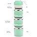 WORTHBUY Stackable Bento Lunch Box Thermal Containers for Hot Food Stainless Steel Leakproof Food Storage Containers with Insulated Lunch Bag for Adult and Office (Green, 3-Layer)