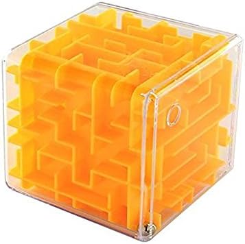 WDLROADS 3D Magic Cube Puzzle Box For Kids and Adults, Fun and Challenge For Teenagers(Yellow)