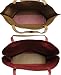 Scarleton Stylish Reversible Tote Handbag for Women, Vegan Leather Shoulder Bag, Hobo bag, Satchel Purse, Burgundy/Khaki, H18422014