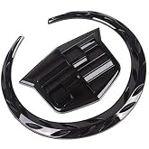 for Cadillac Rear Grille 4"" Emblem Hood Badge Symbol Ornament for Cadillac XTS SRX ATS DTS Series Accessories (Rear All Black)