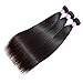 Original Queen 8A Grade Brazilian Straight 3 bundles Deal Silky Straight Virgin Human Hair Weave Extension Mixed Lengths Natural Color 12 14 16 Inches