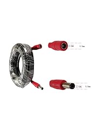 60 pies 12 V Cable de extensión universal Cable para Foscam cámara de cámara IP fi9828 W P, fi9805 W, FI8919 W, fi9804 W, fi9805 W fi9903p FI9803P fi9851p fi9853p fi9853ep