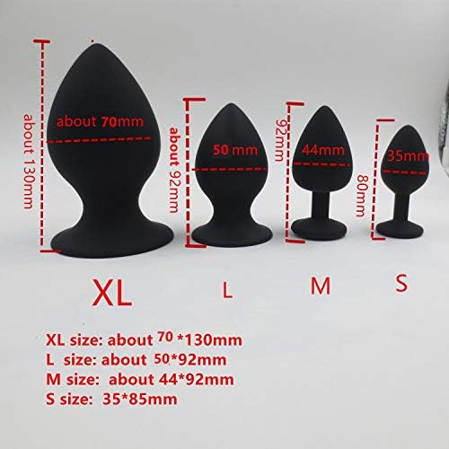 Min/S/M/L/XL Silicone Big Plug Large Plug Stimulator Products Dilator Training Huge plug Toys T-shirt,1pc L