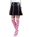 HDE Women’s Extra Long Striped Socks Over Knee High Opaque Stockings (Pink Stripes)