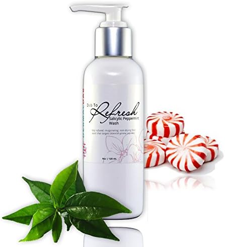 Eliminate Acne, Reduce Oiliness! Facial Cleanser for Oily Skin with Peppermint Oil, Kelp Ferment Filtrate, Salicylic Acid, Zinc &amp; More. Dab to Refresh. 4oz No Residue Formula