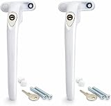 Heather White Replacement UPVC Window Handle 43mm Spindle Inline Espag Lockable view 1