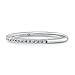 BERRICLE Rhodium Plated Sterling Silver Half Eternity Band Ring Made with Swarovski Zirconia