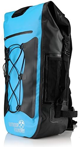 Outdoor Foundry 100% Waterproof 35L Dry Bag Backpack - (Without Optional Laptop Sleeve) - Padded Back and Straps - for Water Sports, Adventure Travel, Motorcycle Trips, or a Day at the Beach