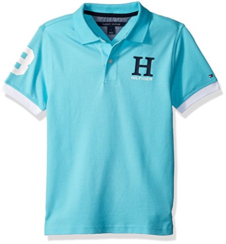 Tommy Hilfiger Big Boy's Short Sleeve Matt Polo Shirt, Bermuda