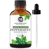 NaturoBliss Peppermint Essential Oil, 100% Pure and Natural Therapeutic Grade, Premium Quality Peppermint Oil, 4 fl. Oz - Per