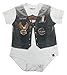 Harley-Davidson Baby Boys' Printed Biker Vest Newborn Creeper 3050629 (0/3M) White