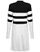 ROMWE Women's Long Sleeve Loose Cotton Shift Dress